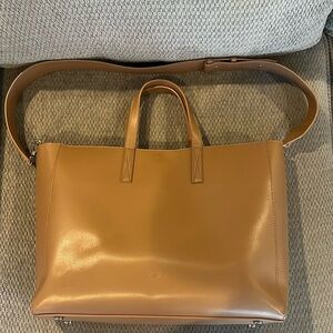 CALPAK HAVEN LAPTOP TOTE BAG in TOFFEE